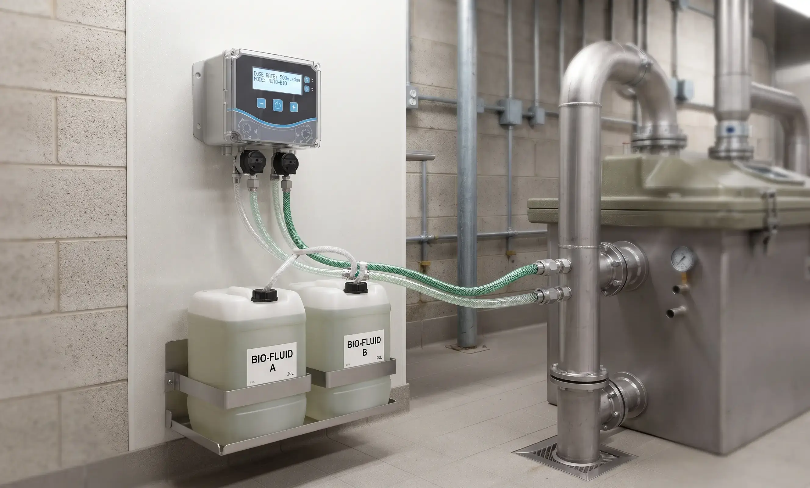 Al Barr automatic grease trap dosing system for commercial kitchens